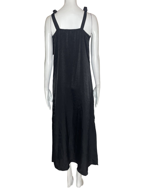 Vestido Mango Tiras Amarradas Negro- Talla S