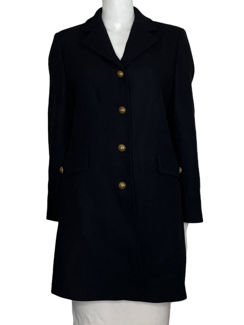 Trench Zara Manteco Negro-Talla L