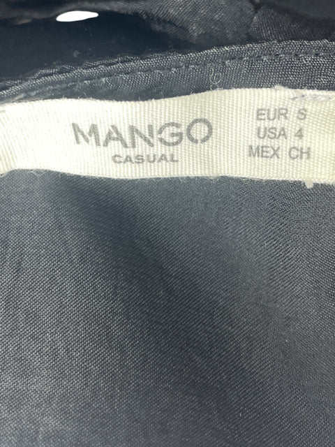 Vestido Mango Tiras Amarradas Negro- Talla S