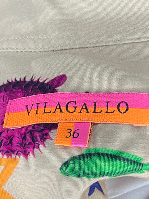 Camisa Vilagallo Manga Larga Beige-Talla 36