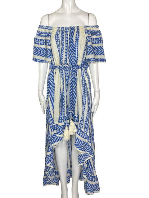 Vestido Devotion Out Shoulders Azul- Talla S
