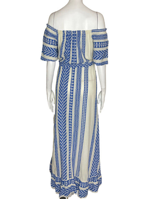Vestido Devotion Out Shoulders Azul- Talla S