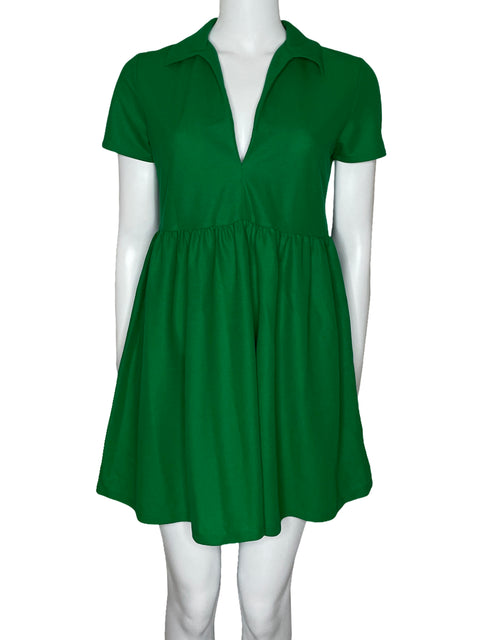 Vestido Zara Polo Verde-Talla S