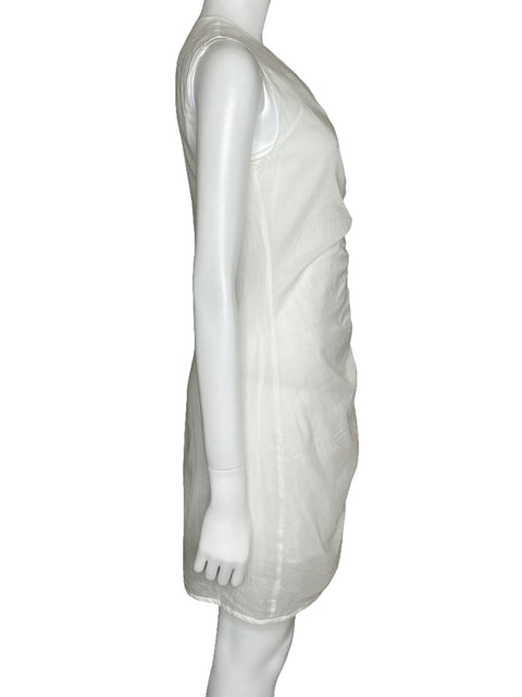 Vestido SIR. Drapeado Sin Mangas Blanco-Talla 1