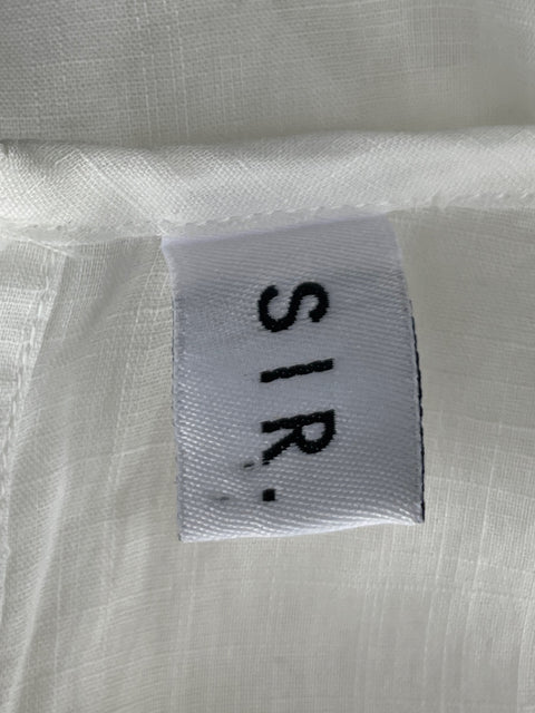Vestido SIR. Drapeado Sin Mangas Blanco-Talla 1