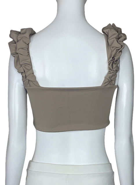Top Port De Bras Chantilly Beige-Talla M