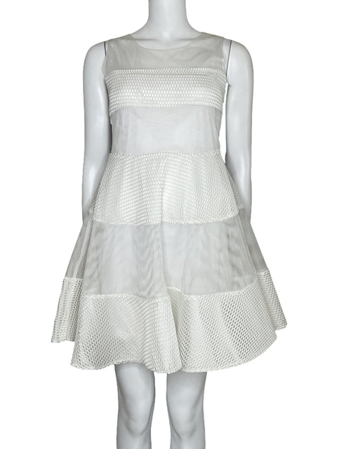 Vestido Gracia Mesh Blanco-Talla S