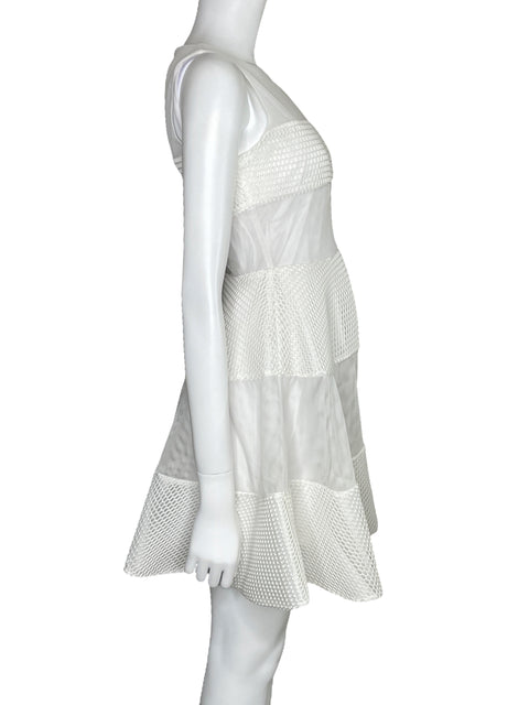 Vestido Gracia Mesh Blanco-Talla S