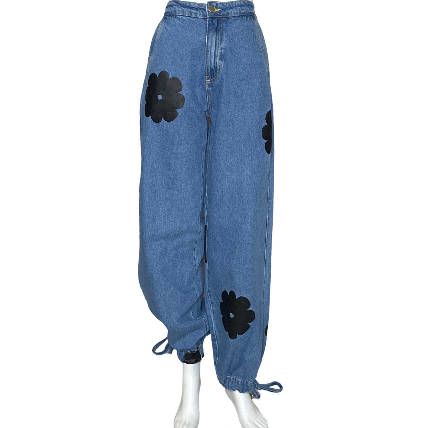 Pantalon Sixxta Floral Hellen Denim Azul-Talla 4