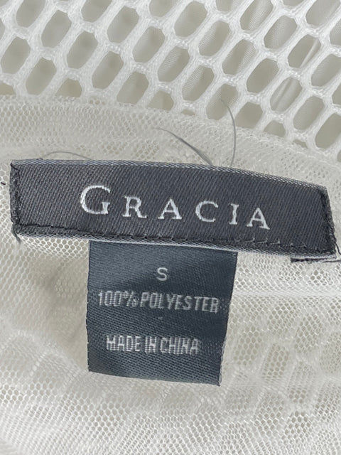 Vestido Gracia Mesh Blanco-Talla S