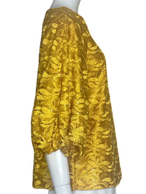 Blusa Nbynancy Encaje Amarillo-Talla M
