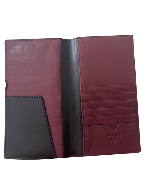 Chequera Karl Lagerfeld Cuero Negro- Talla U