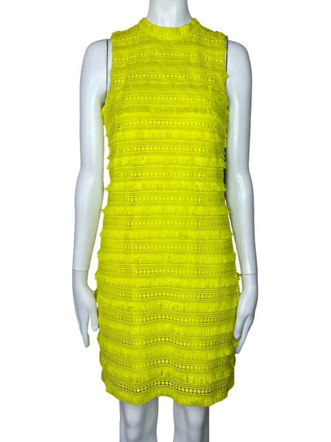 Vestido J.Crew Desflecado Amarillo-Talla 00