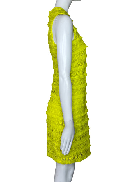 Vestido J.Crew Desflecado Amarillo-Talla 00