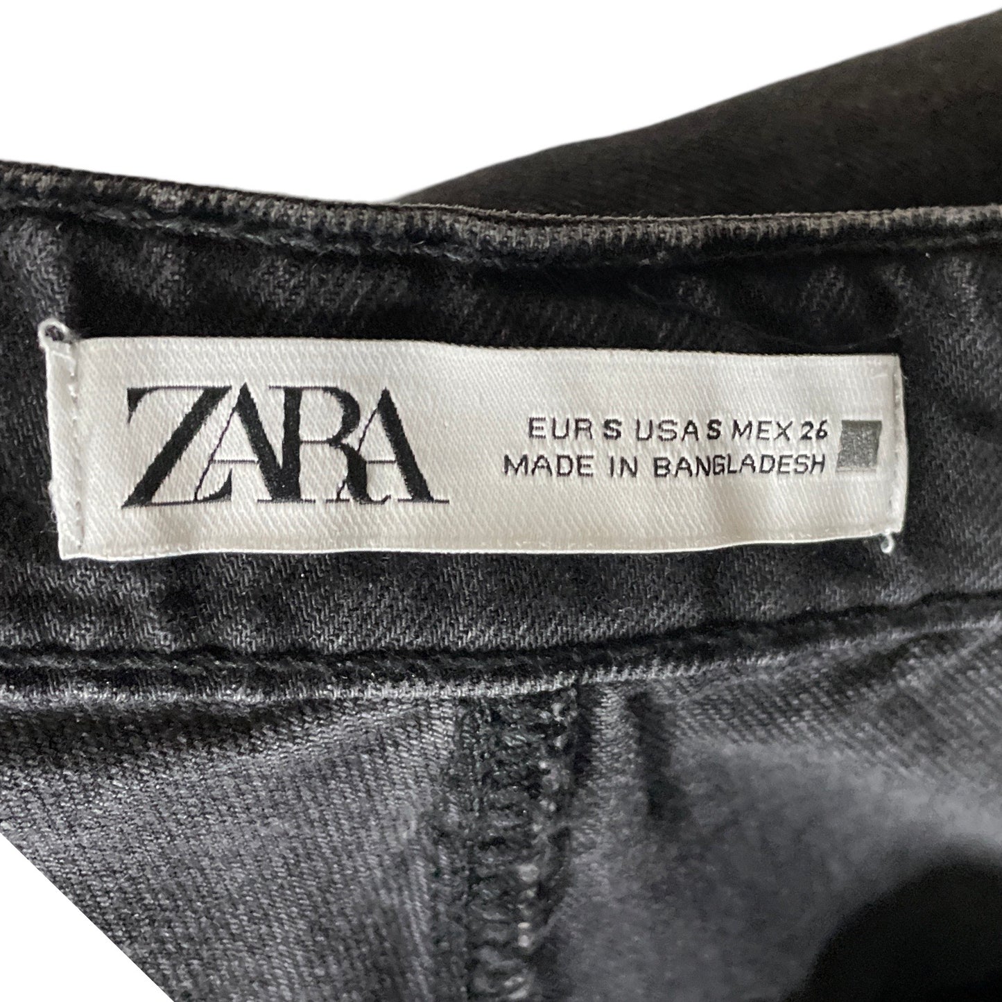 Falda Short Zara Negro-Talla S