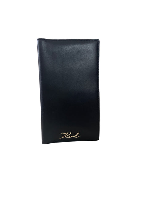 Chequera Karl Lagerfeld Cuero Negro- Talla U