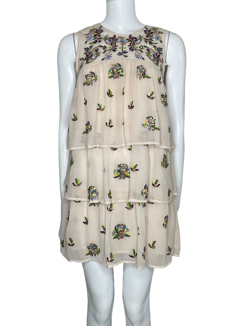 Vestido Free Generation Bordado Beige-Talla S