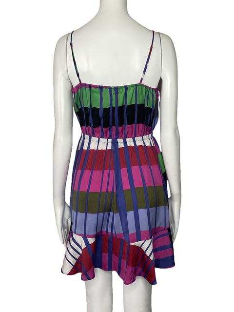 Vestido Express Cuadro Rayas Rosado-Talla XS
