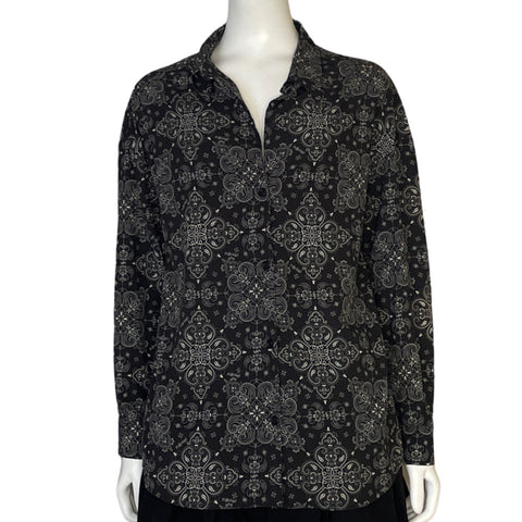 Camisa PlayaSha Estampada Negro-Talla S