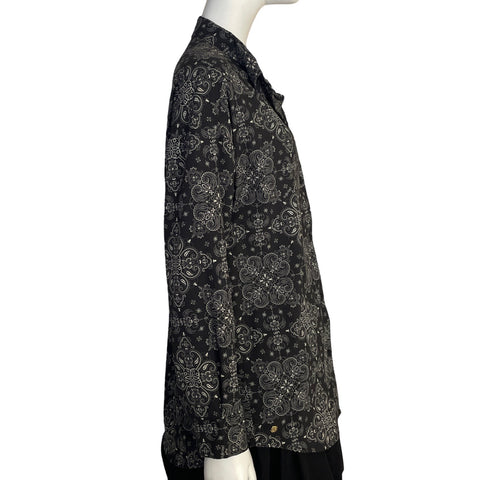 Camisa PlayaSha Estampada Negro-Talla S