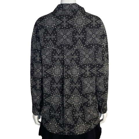 Camisa PlayaSha Estampada Negro-Talla S