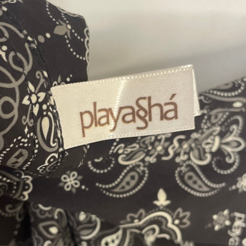 Camisa PlayaSha Estampada Negro-Talla S