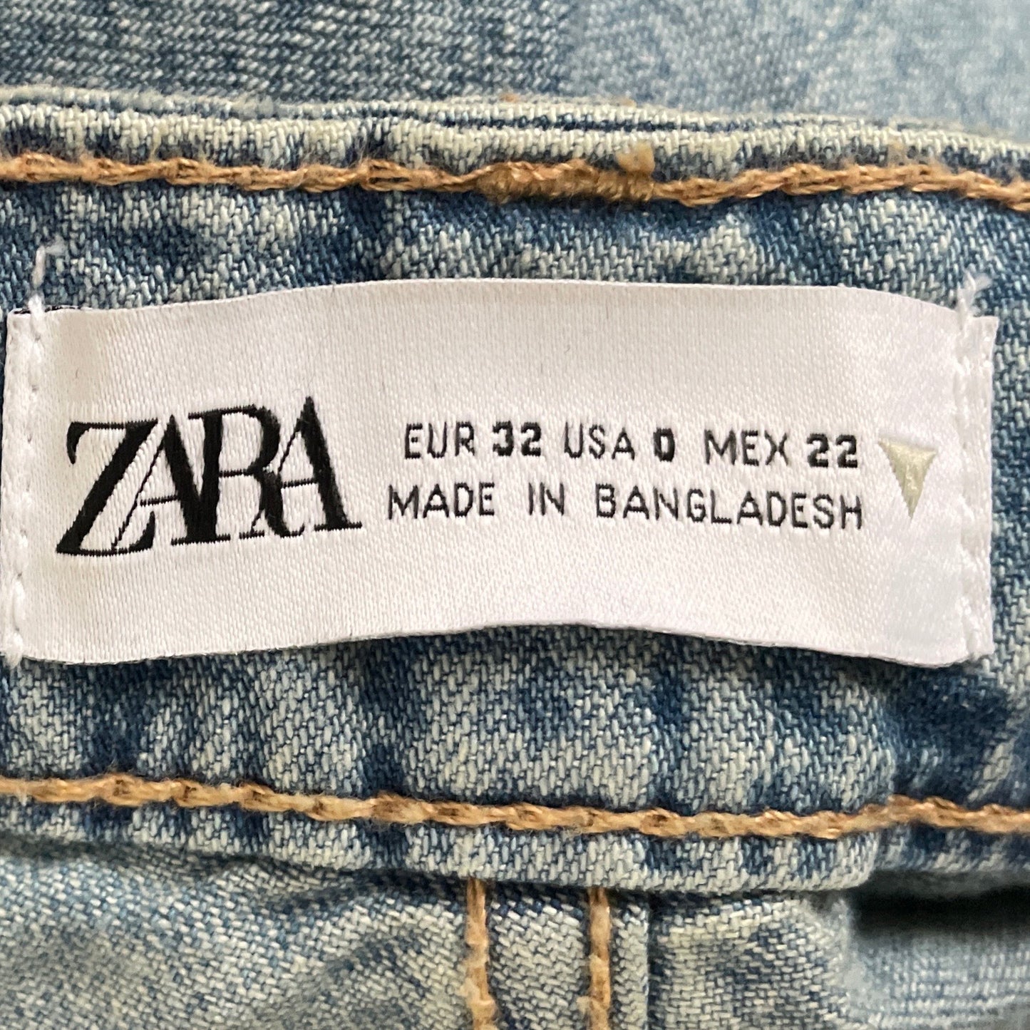 Pantalon Zara Denim Fluido Azul-Talla 0