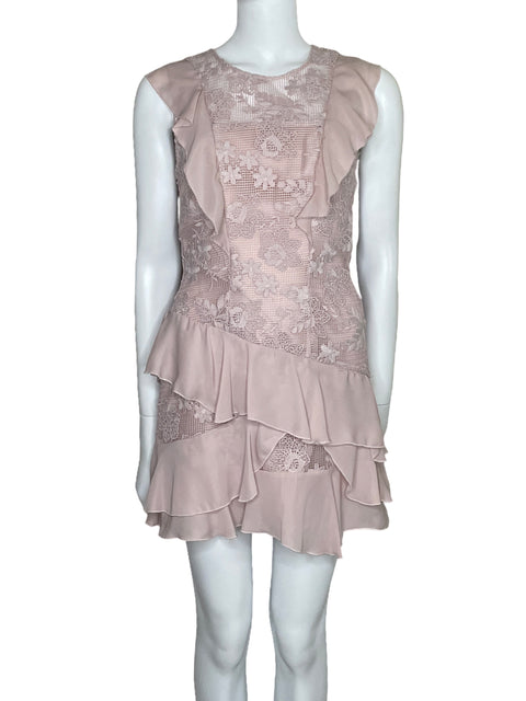 Vestido Parker Vuelos Encaje Rosado-Talla 4