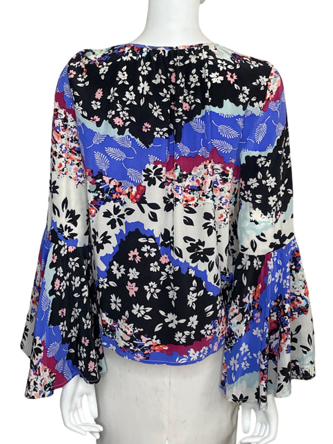Blusa Yumi Kim Floral Azul-Talla M