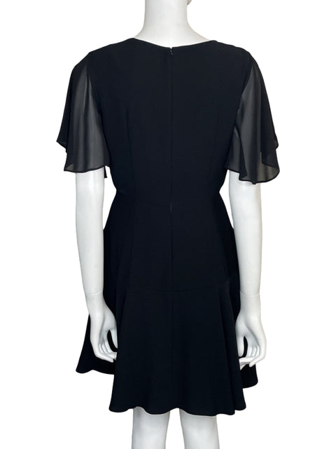 Vestido Catherine Malandrino Mini Drapeado Negro-Talla 6