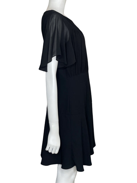 Vestido Catherine Malandrino Mini Drapeado Negro-Talla 6