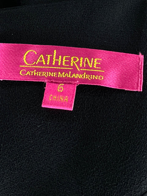 Vestido Catherine Malandrino Mini Drapeado Negro-Talla 6