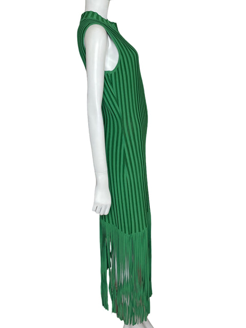 Vestido Ronny Kobo Knit Flecos Verde-Talla XL