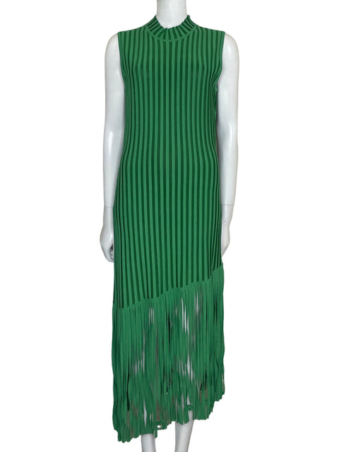 Vestido Ronny Kobo Knit Flecos Verde-Talla XL