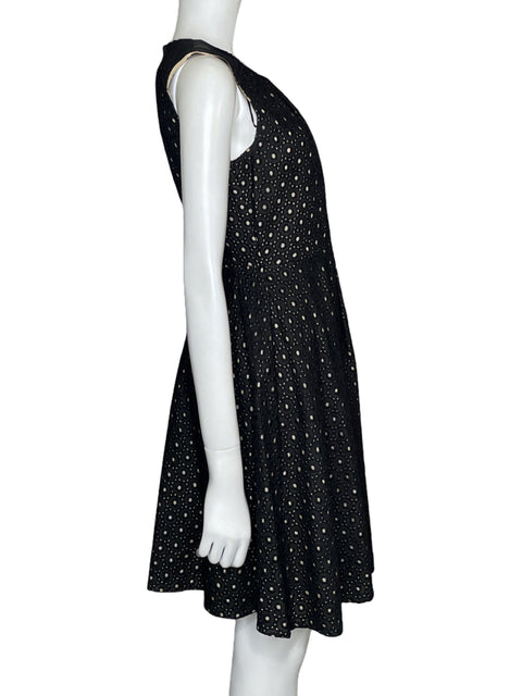 Vestido Vince Camuto Troquelado Mini Negro-Talla 6