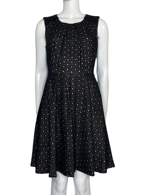 Vestido Vince Camuto Troquelado Mini Negro-Talla 6