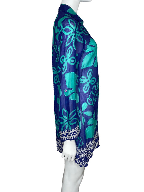 Vestido Tommy Bahama Camisero Playero Azul-Talla S