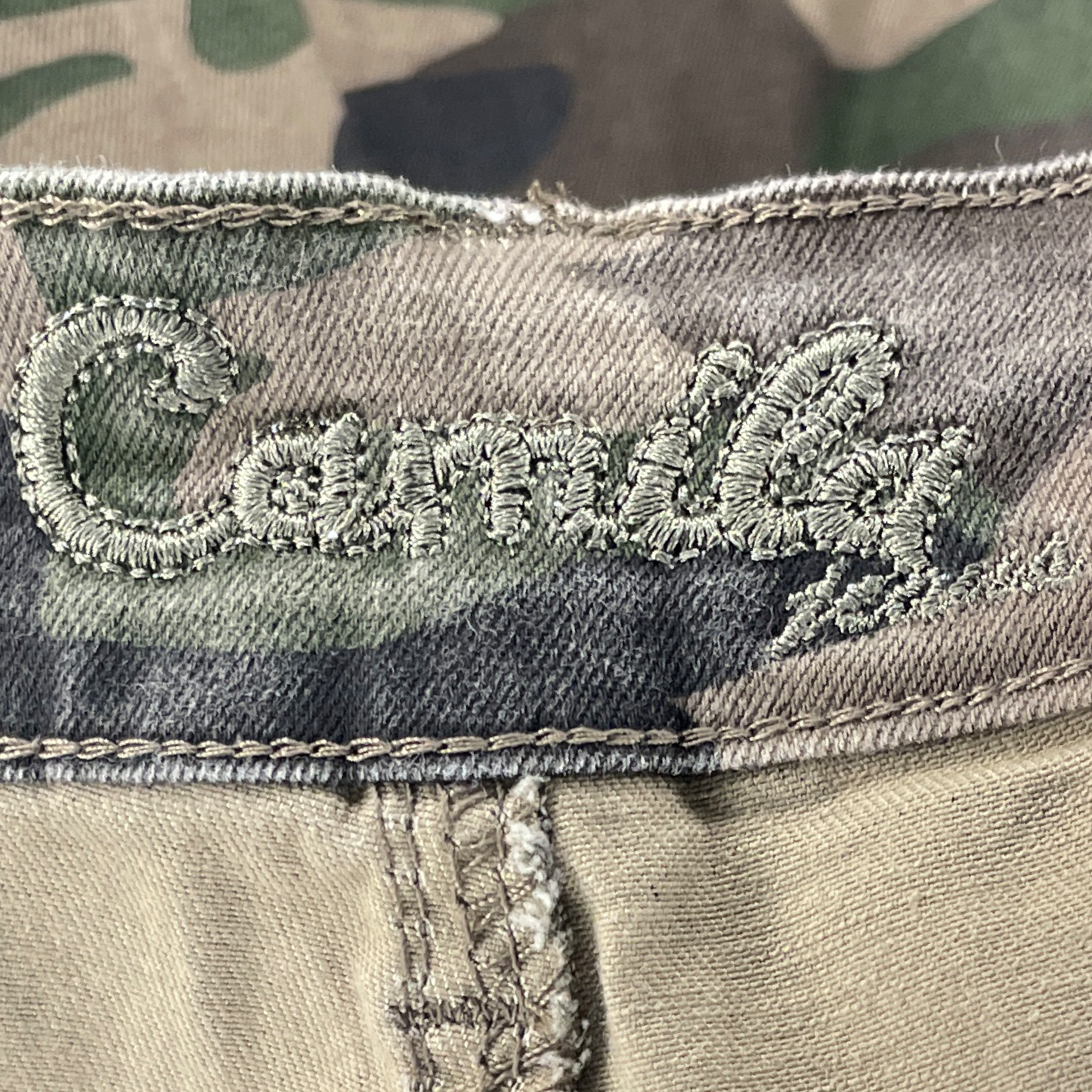 Pantalón Camila Camuflado Cargo Verde-Talla XS