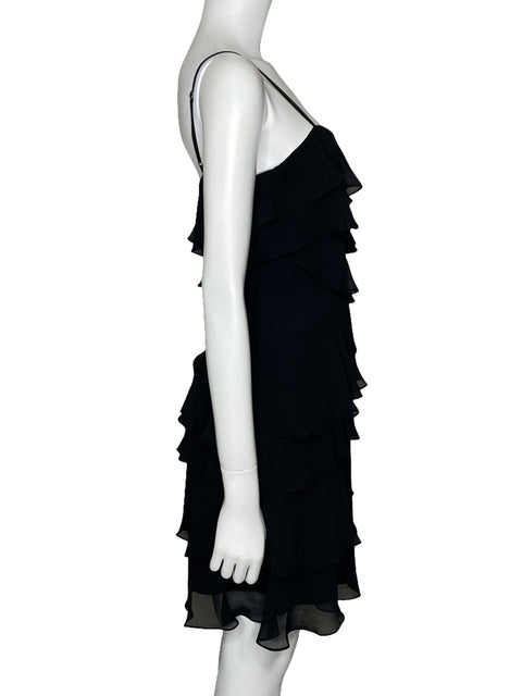 Vestido Calvin Klein Vuelos Tirantes Negro-Talla U