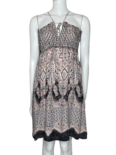 Vestido Oysho Mini Halter Beige-Talla S