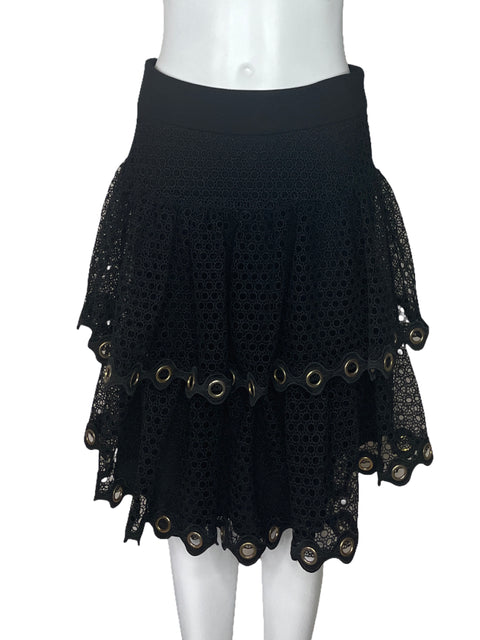 Falda Maje Malla Circulo Negro-Talla 3