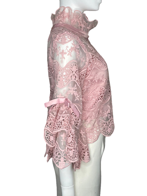 Top Gracia Encaje Rosado-Talla S