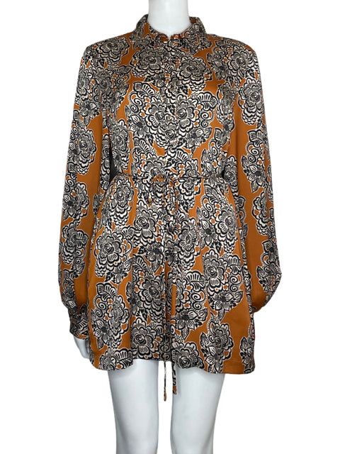 Romper Alexis Camisero Printed Naranja-Talla L