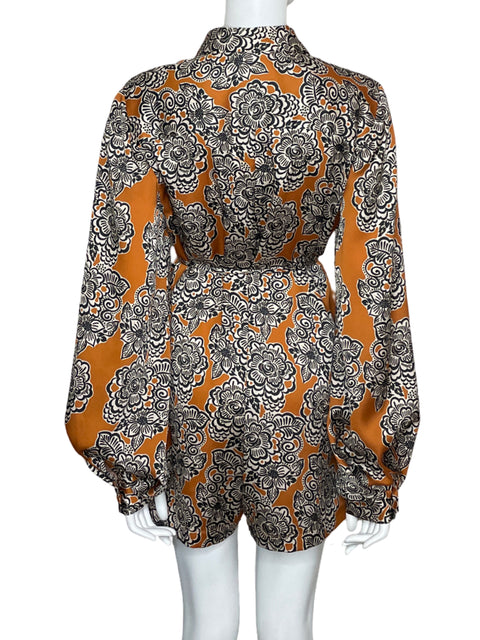 Romper Alexis Camisero Printed Naranja-Talla L
