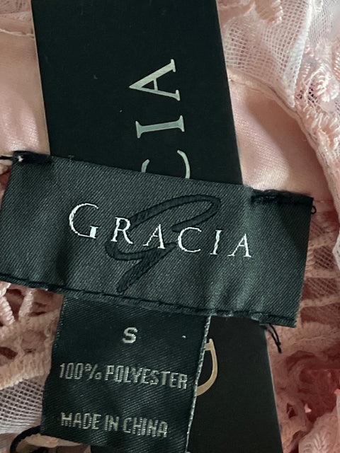 Top Gracia Encaje Rosado-Talla S