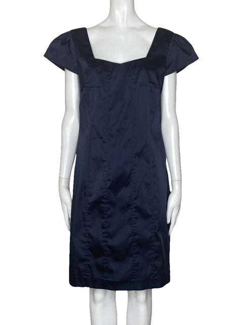 Vestido Roccobarocco Satinado Azul-Talla 14