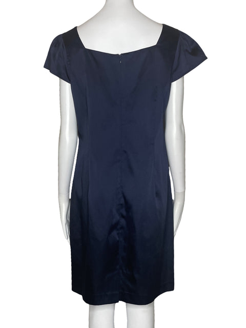 Vestido Roccobarocco Satinado Azul-Talla 14