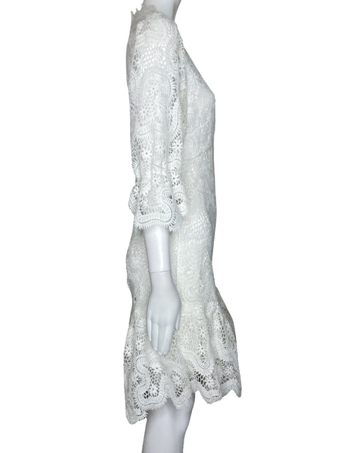 Vestido Minuet Encaje Flores Blanco-Talla S
