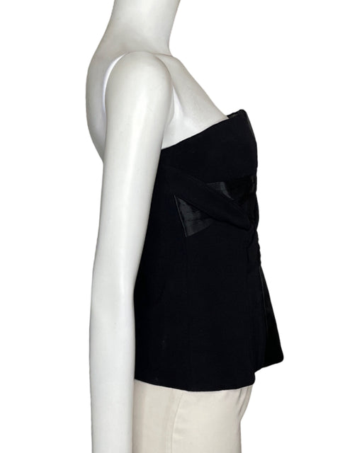 Top BCBG Corset Strapless Negro-Talla S