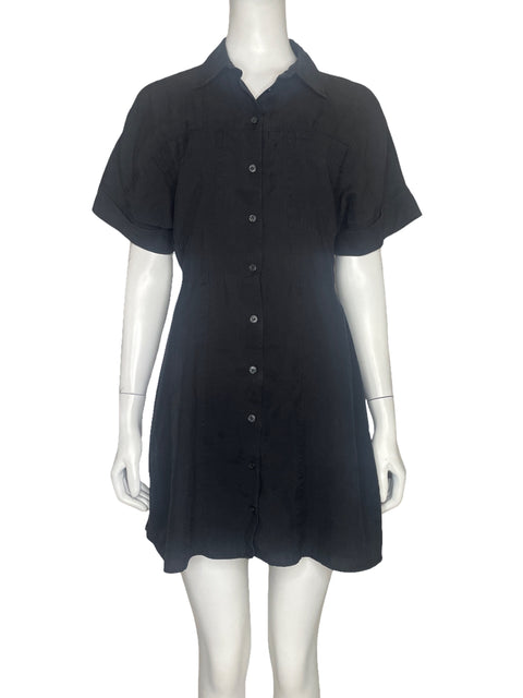 Vestido Zara Mangas Corta Negro - Talla XS